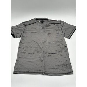 Modern Culture Mens Medium T Shirt Striped‎ Casual Shoulder Pocket Tee